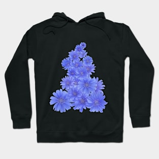 Blue Chicory: A Floral Arrangement Hoodie